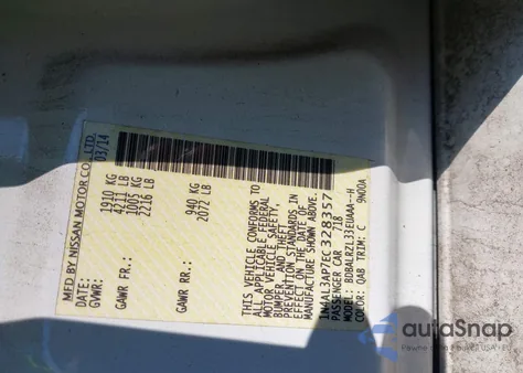 2014 Nissan Altima 2.5 S z USA, uszkodzony, nr VIN 1N4AL3AP7EC328357